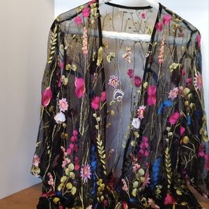 Catherine's Embroidered mesh jacket 3x